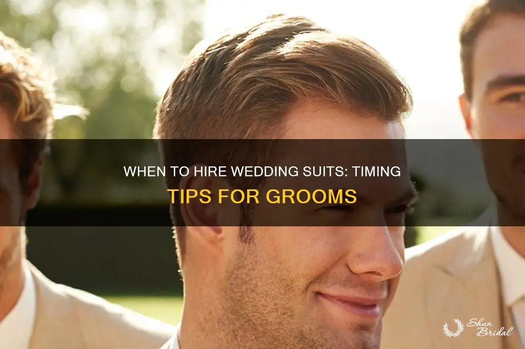 how far in advance to hire wedding suits