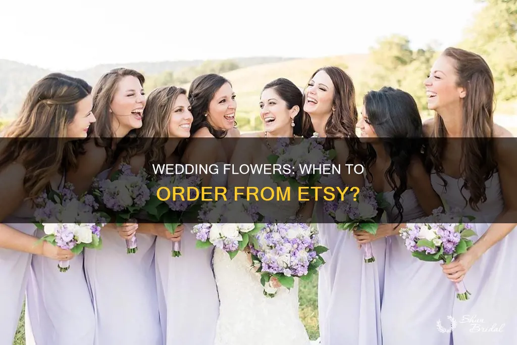 how far in advance to order wedding flowers from estsy