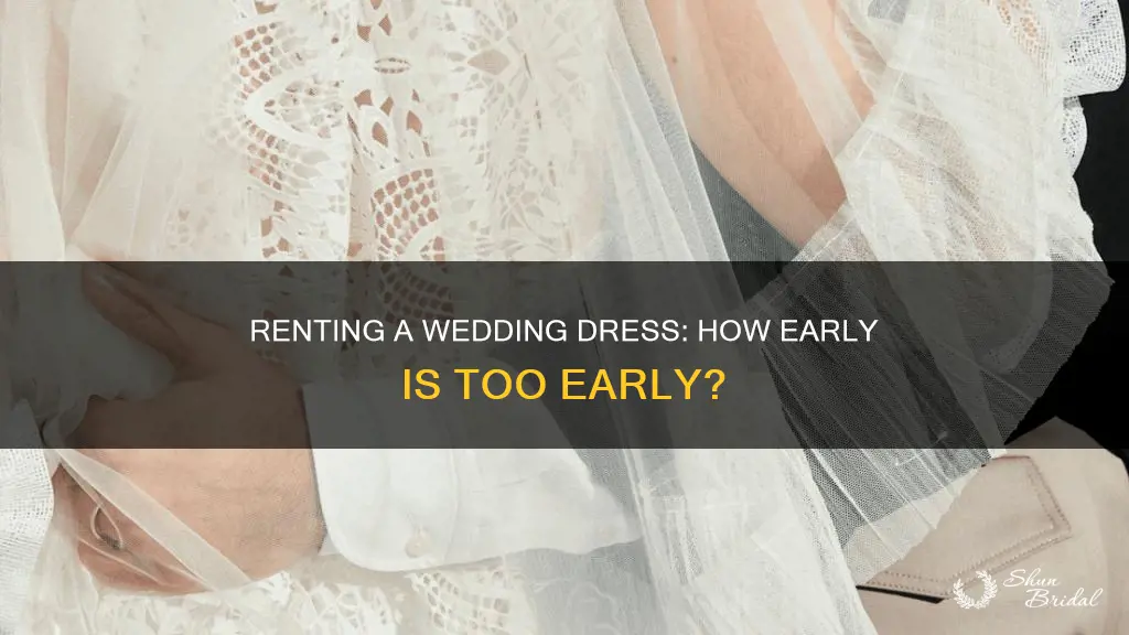 how far in advance to rent a wedding dress