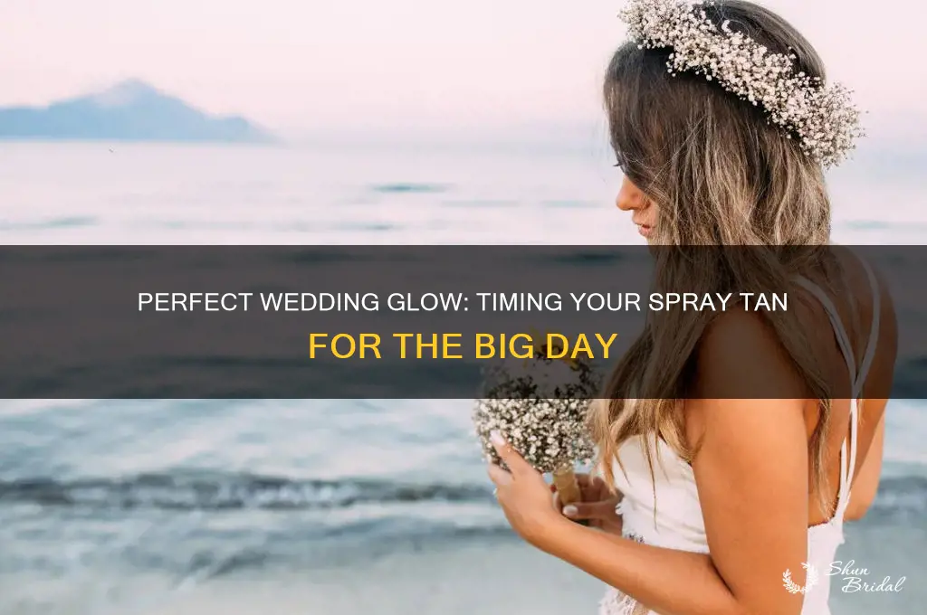 how far in advance to spray tan before wedding