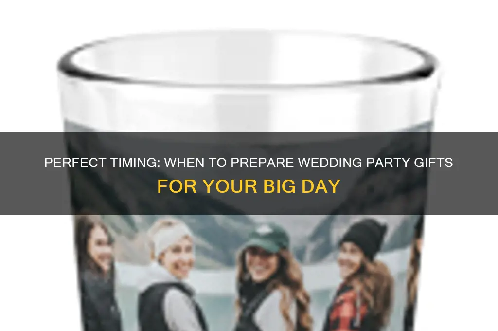 how far in advanced to get wedding party gifts