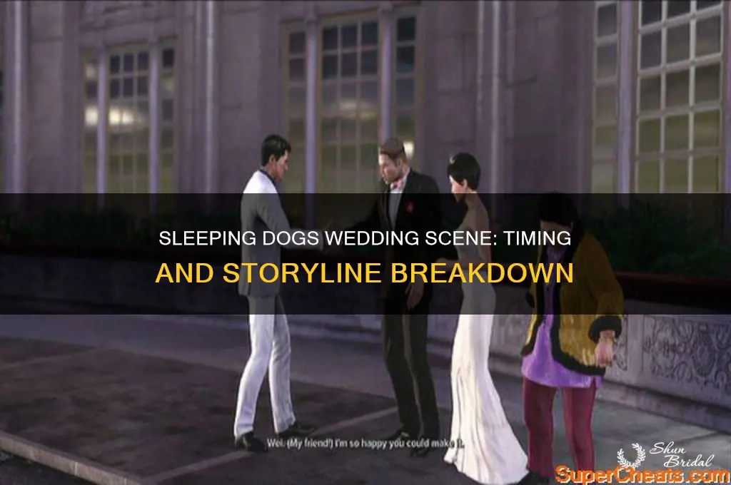 how far into sleeping dogs is the wedding