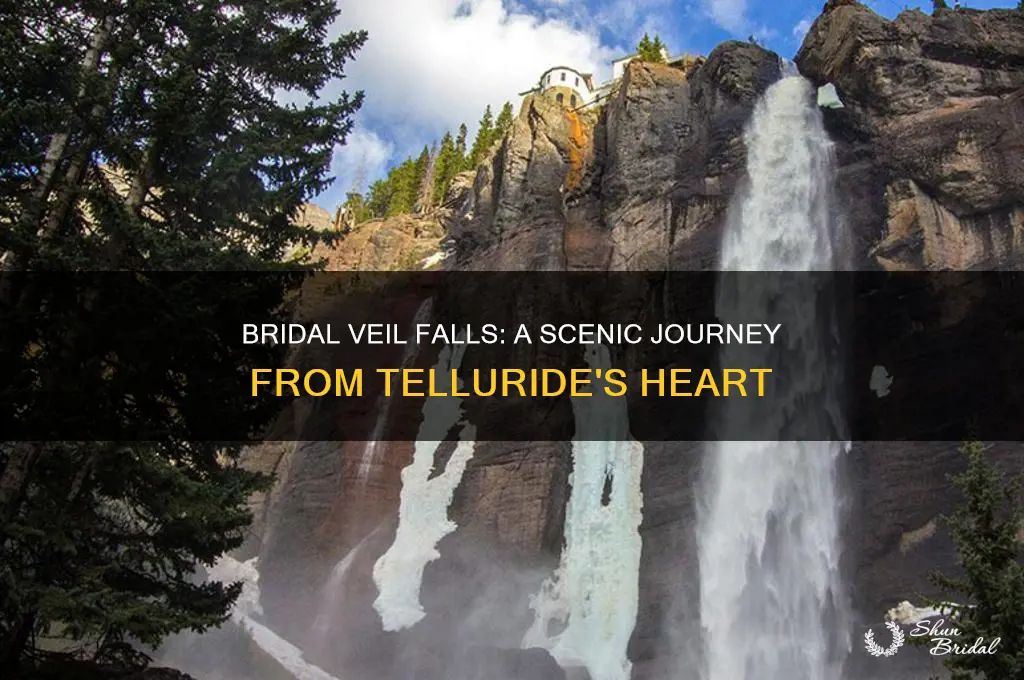 how far is bridal veil falls from telluride