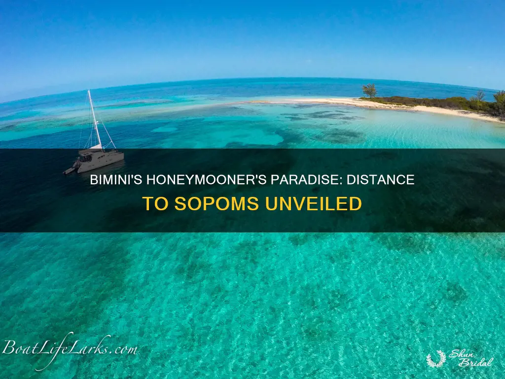 how far is honeymoon harbor from the sopoms in bimini