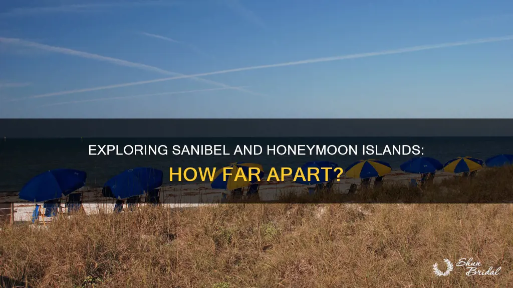 how far is honeymoon island from sanibel island