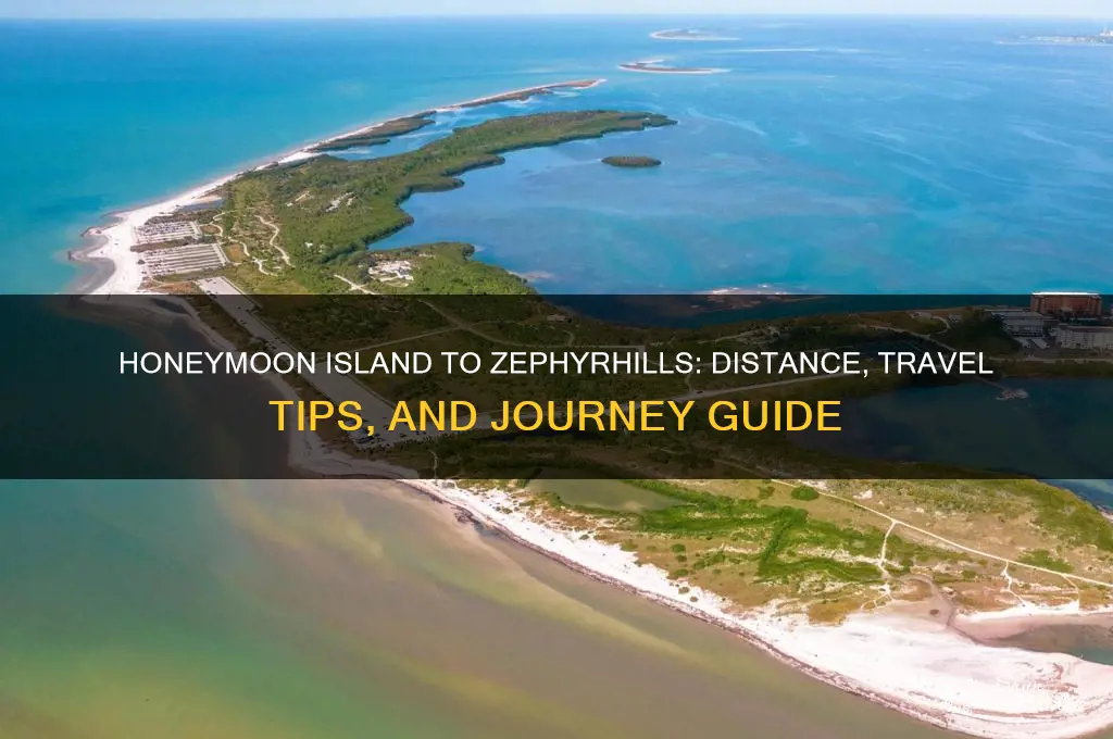 how far is honeymoon island from zephyrhills florida