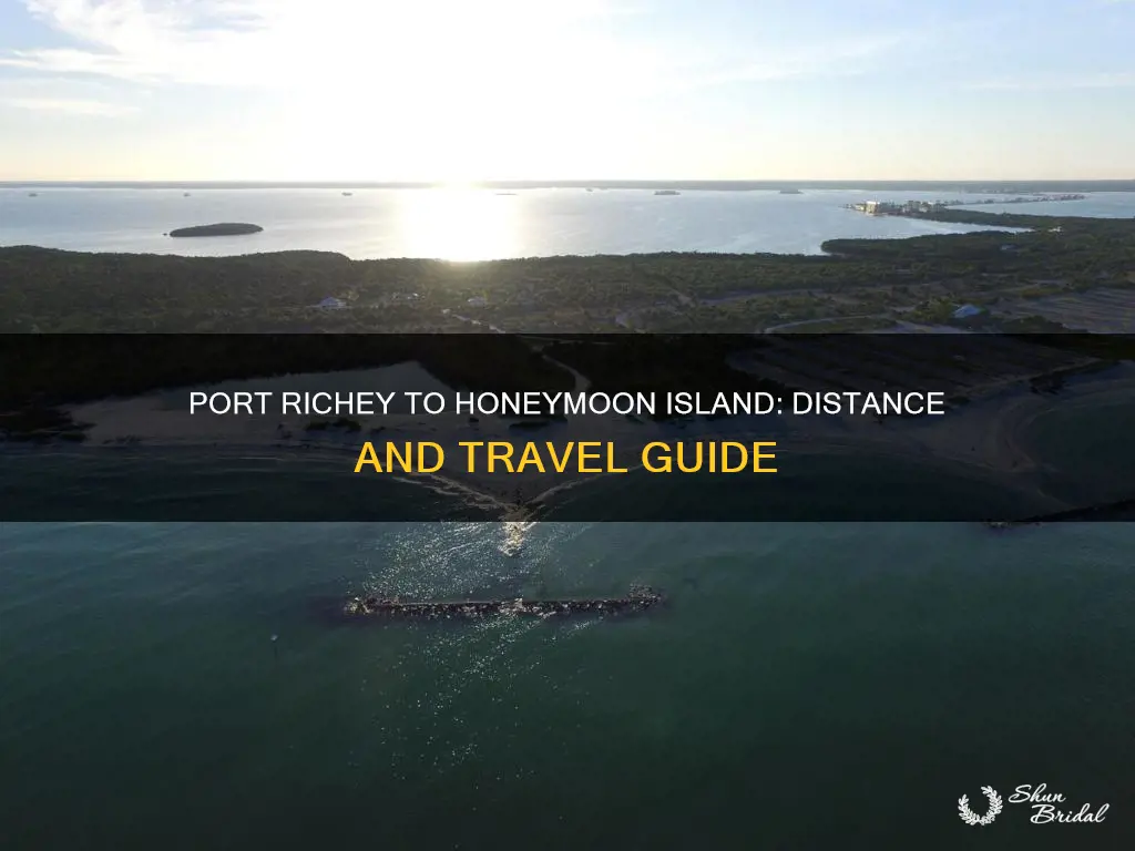 how far is port richey from honeymoon island