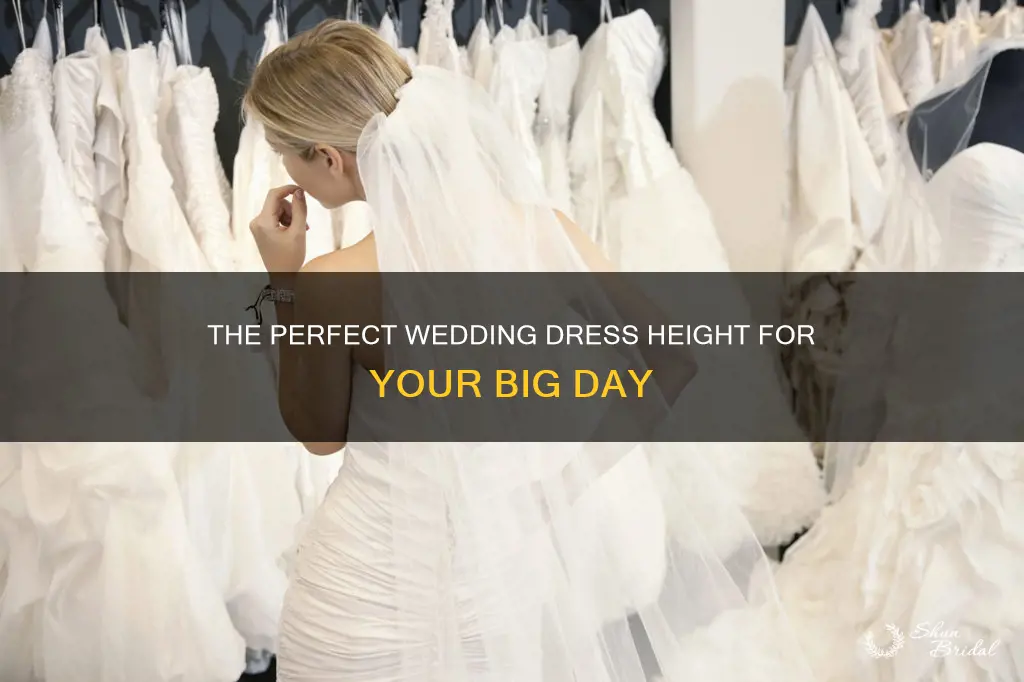 how far off the ground should a wedding dress be