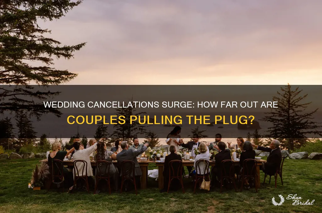 how far out are people cancelling weddings
