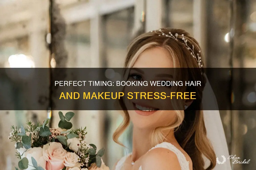 how far out to book hair and makeup for wedding