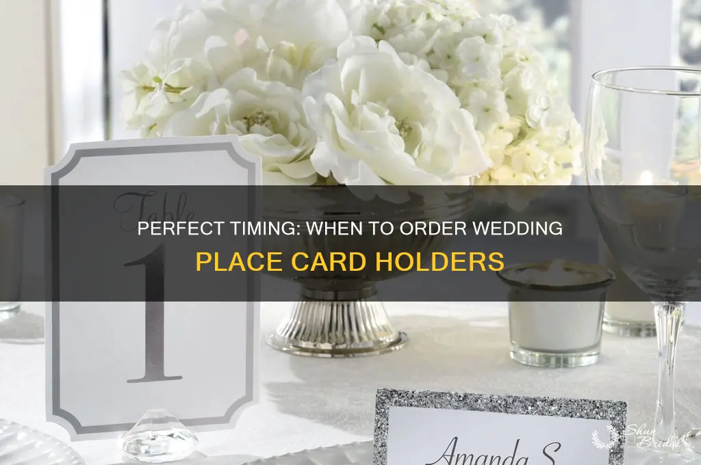how far out to order place card holders wedding