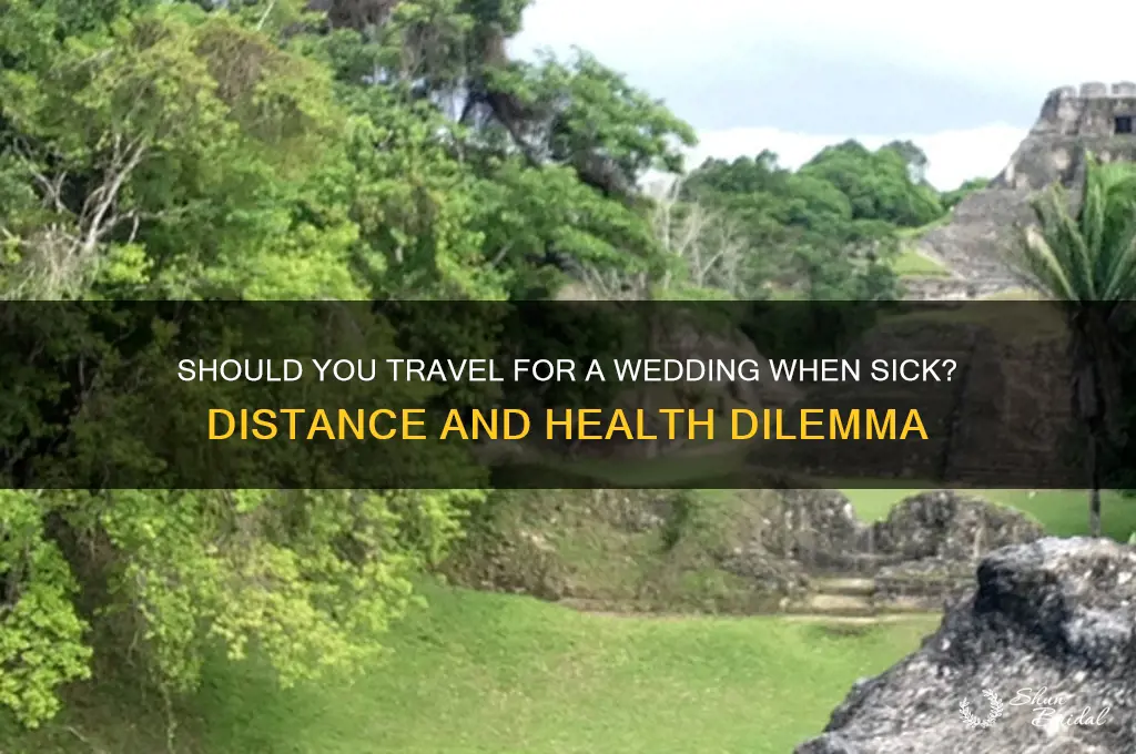 how far to travel for a wedding when sick