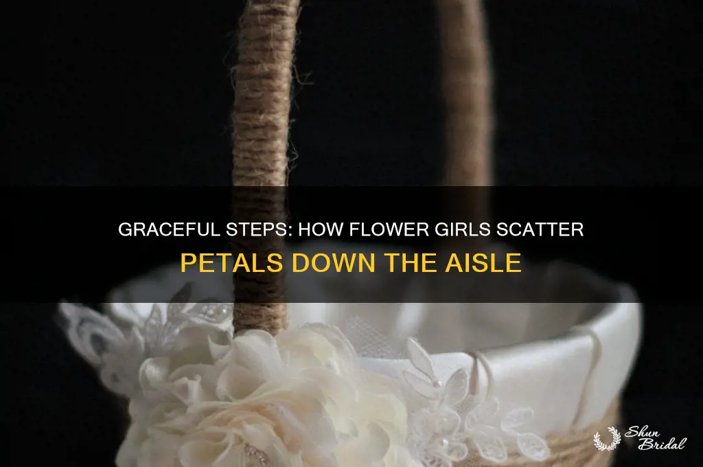 how flower girl spreads flower petals