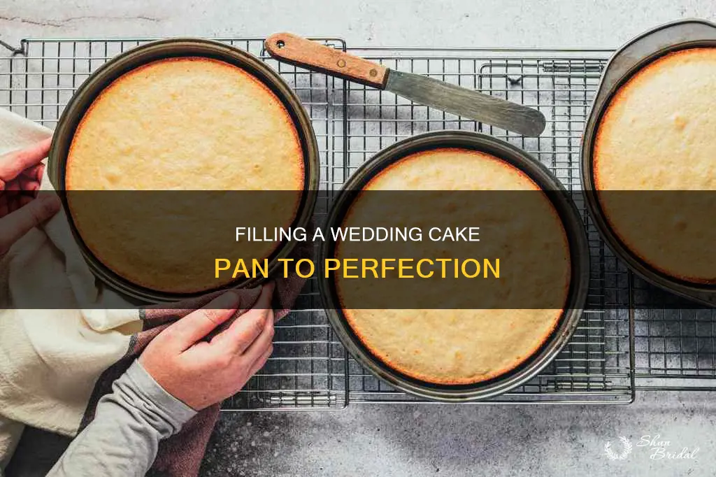 how full to fill a wedding cake pan