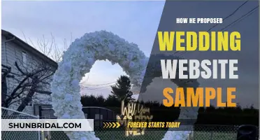 Romantic Proposal Story: Crafting the Perfect Wedding Website Sample