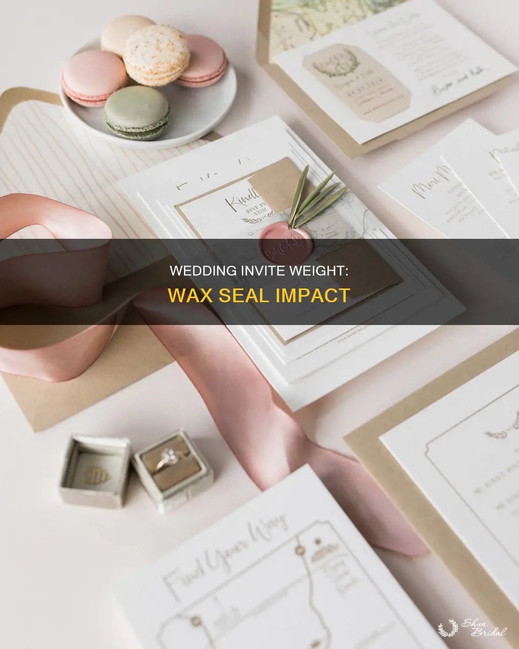 how heavy is a wedding invite with wax stamp