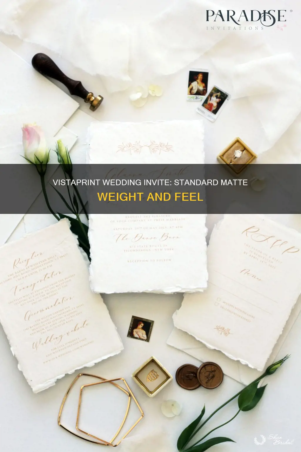 how heavy is vistaprint wedding invite standard matte