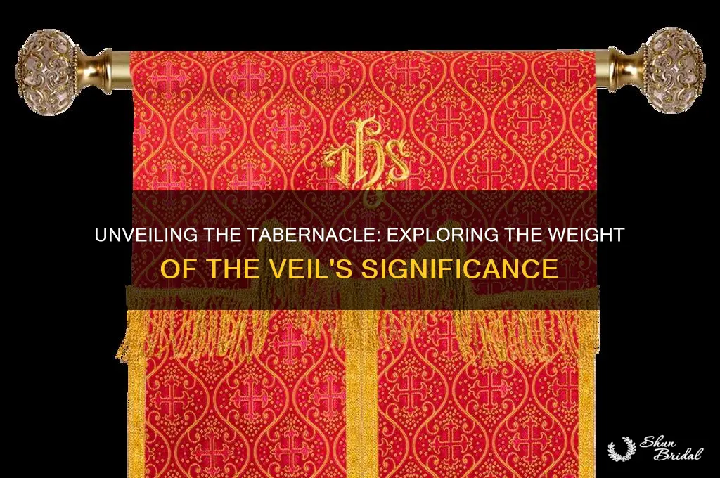 how heavy was the veil in the tabernacle