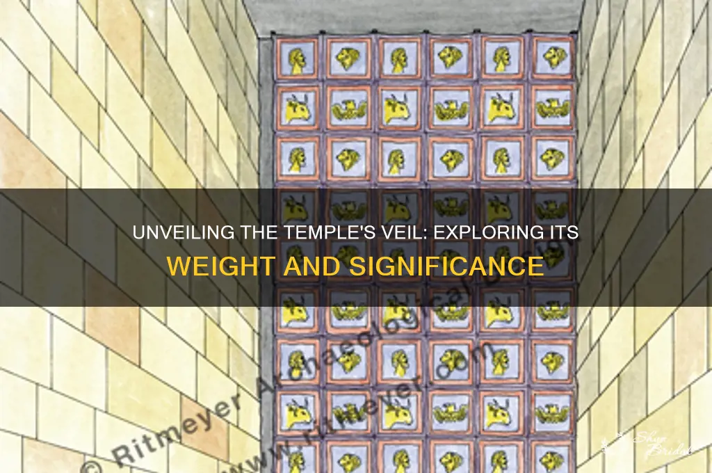 how heavy was the veil in the temple