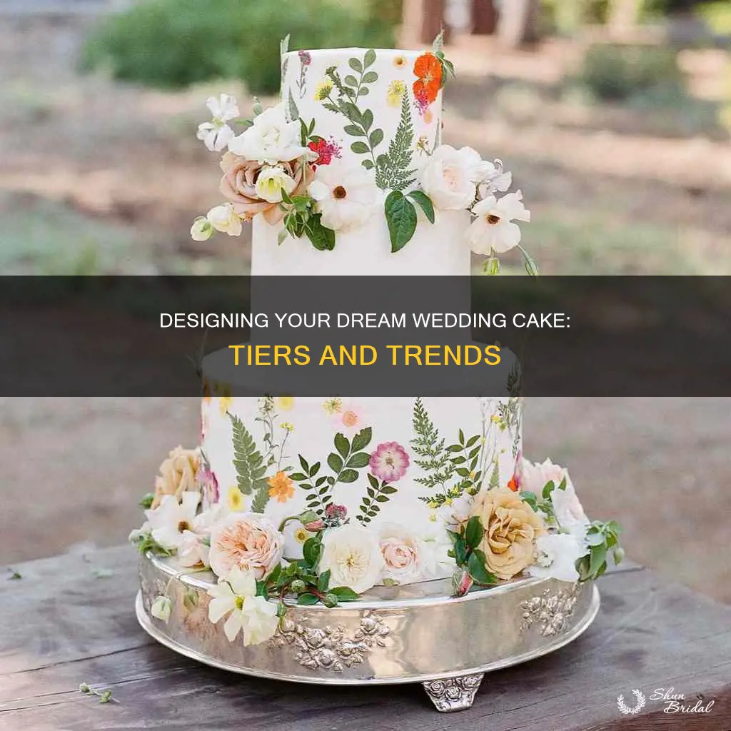 how high are the tiers for wedding cakes