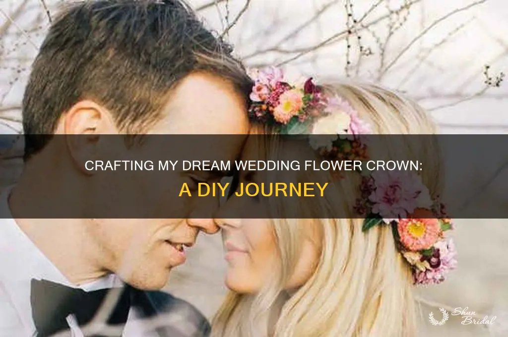 how I made the flower crown for wedding