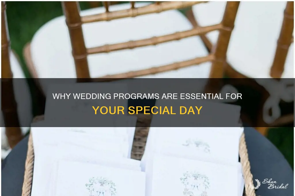 how important are wedding programs