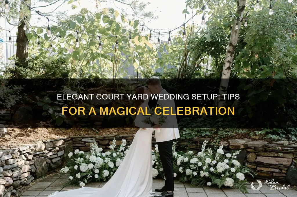 how is a court yard wedding set up
