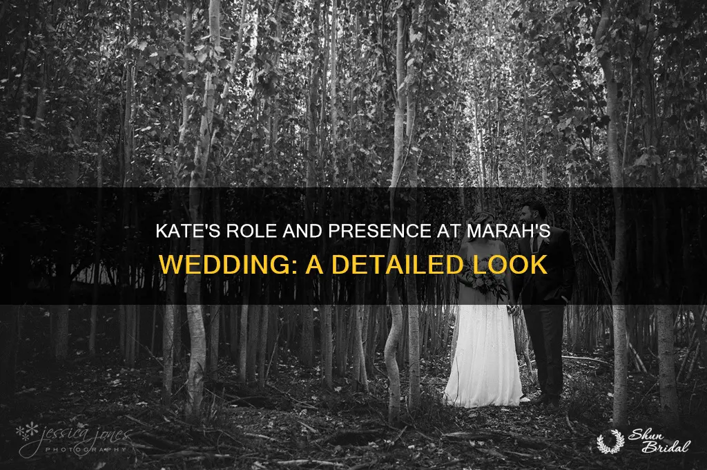how is kate at marahs wedding