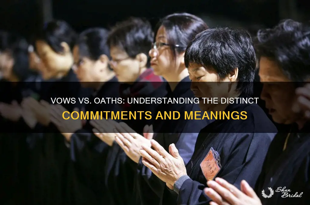 how is making a vow different from swearing an oath