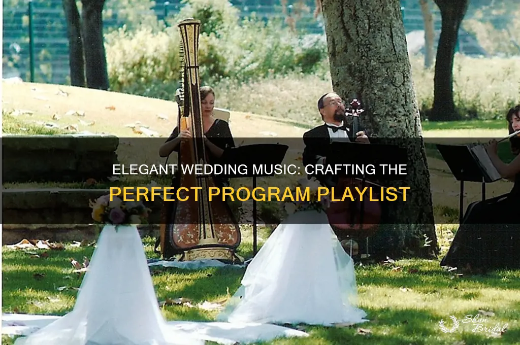 how is music listed on a wedding program