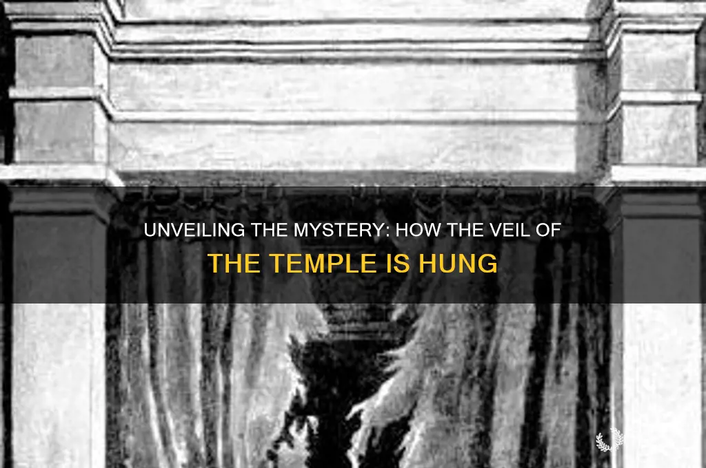 how is veil of the temple hung