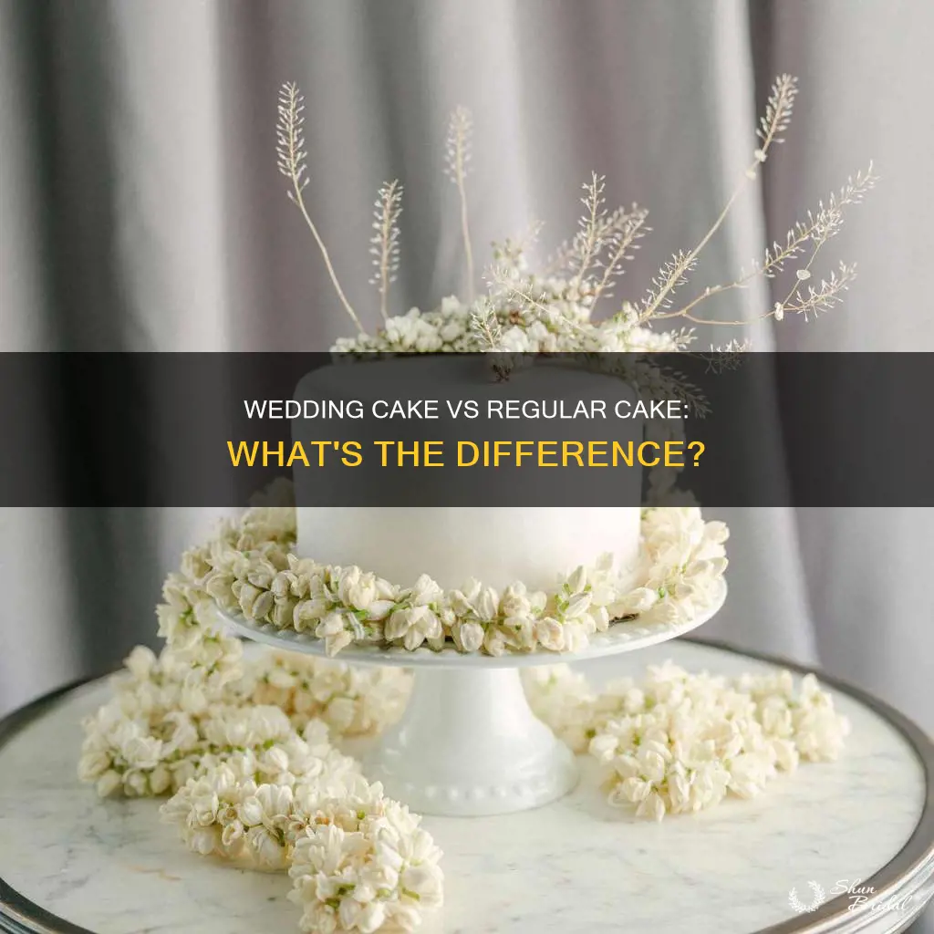 how is wedding cake different from regular cake