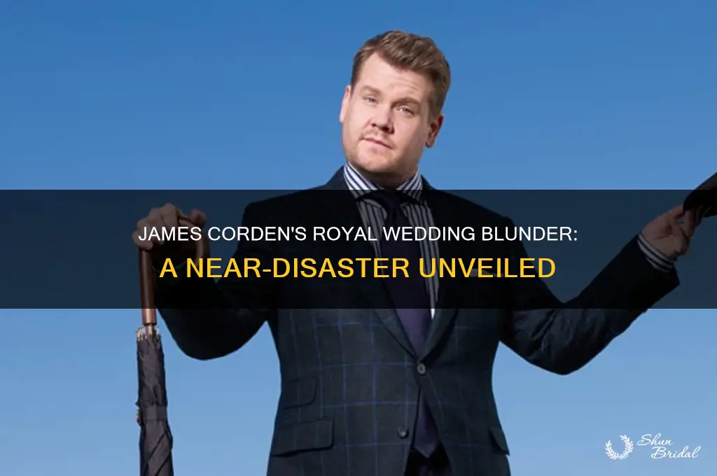 how james corbin almost ruined the royal wedding