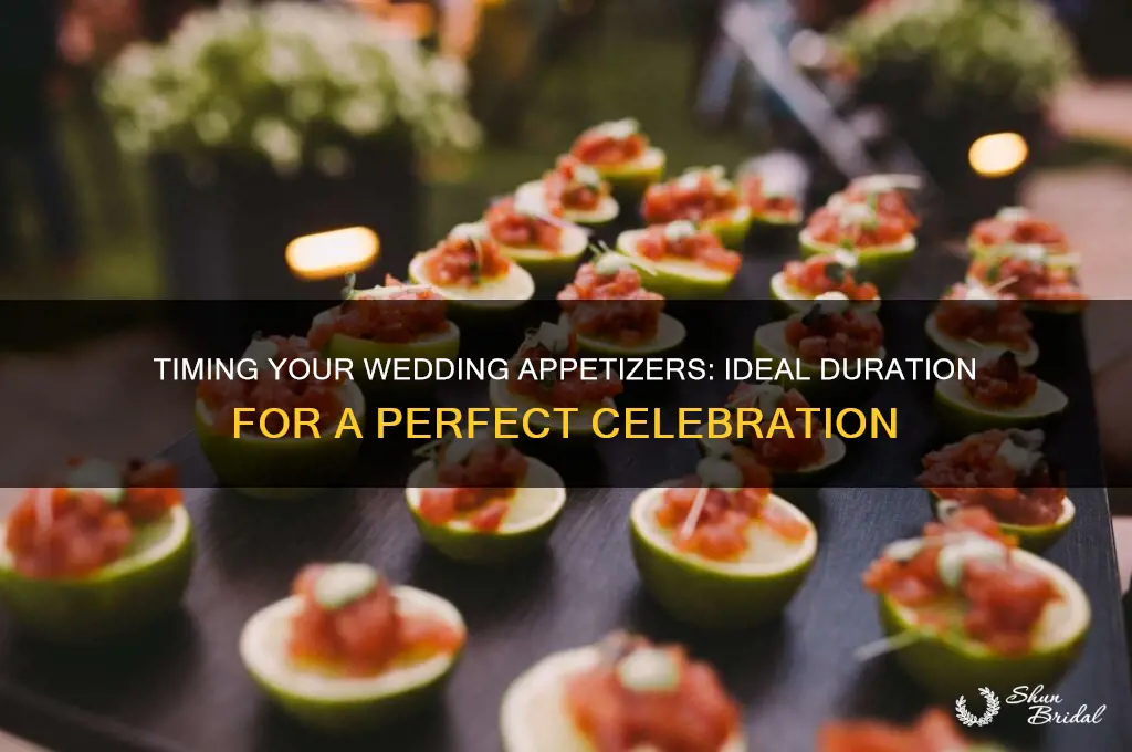 how l ong should appetizer take wedding
