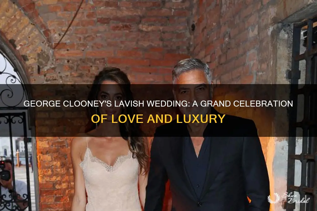 how large was george clooneys wedding