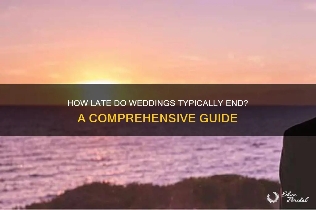 how late do weddings usually go