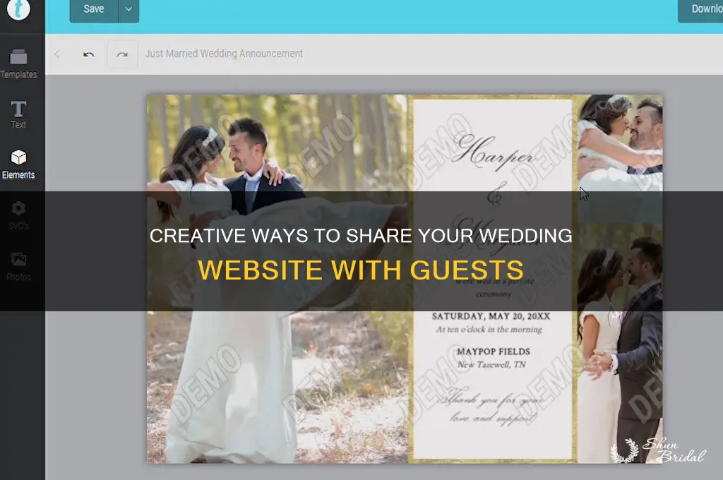 how let guests know wedding website