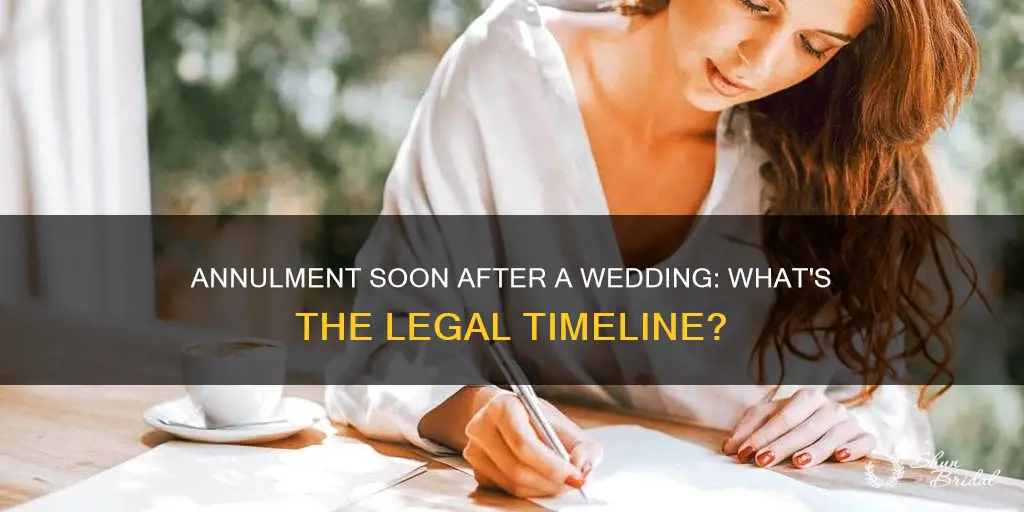 how long after a wedding can you get an annulment