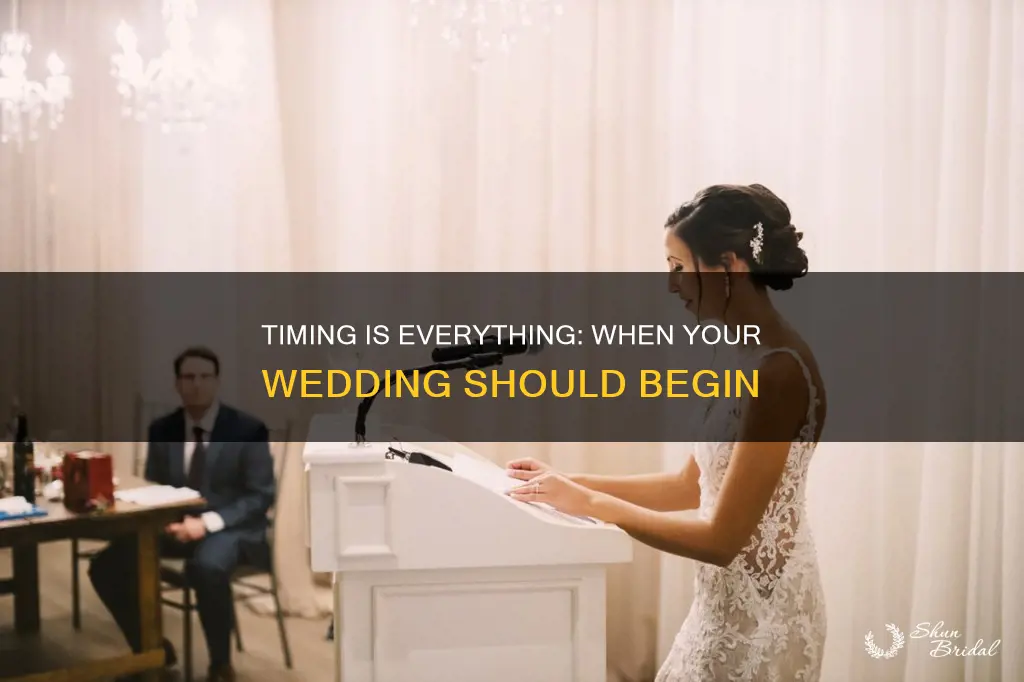 how long after stated start time should wedding start