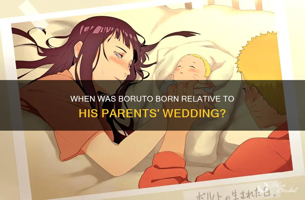 how long after the wedding was boruto born