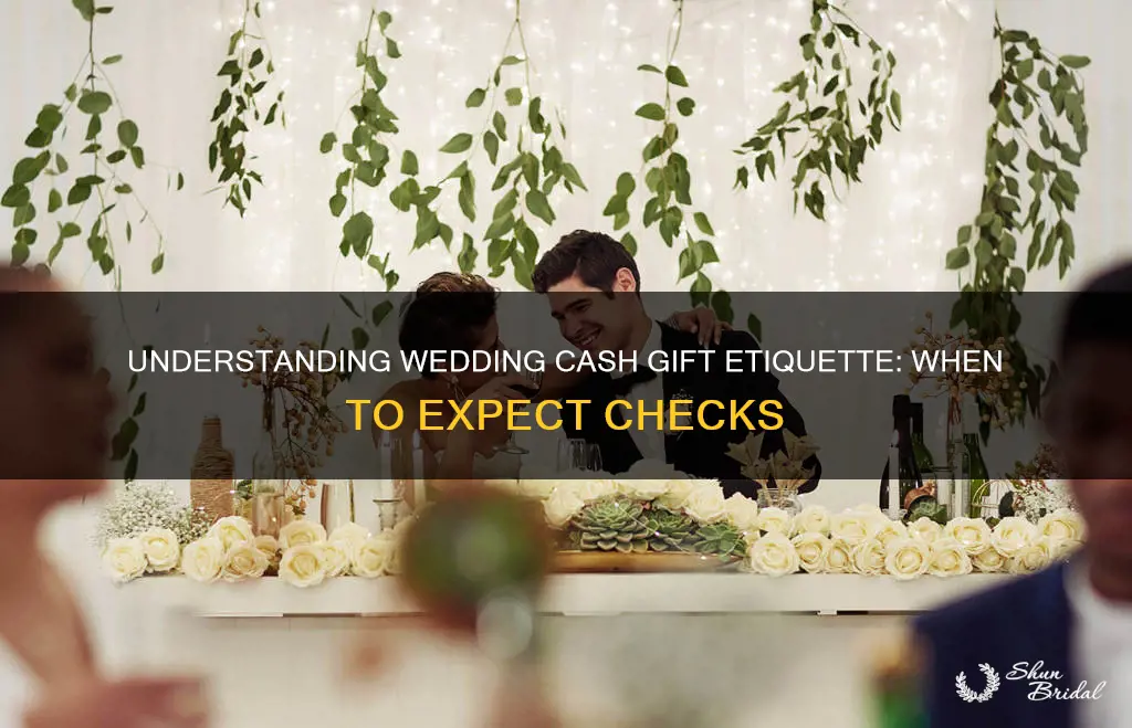 how long after wedding cash checks