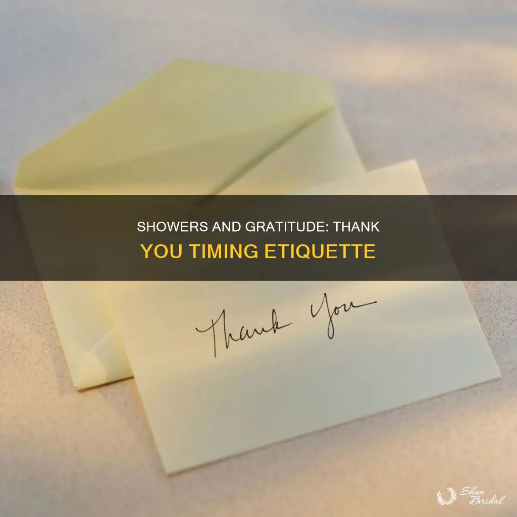 how long after wedding shower to send thank you