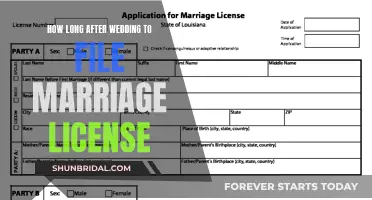 When to File Marriage License Post-Wedding