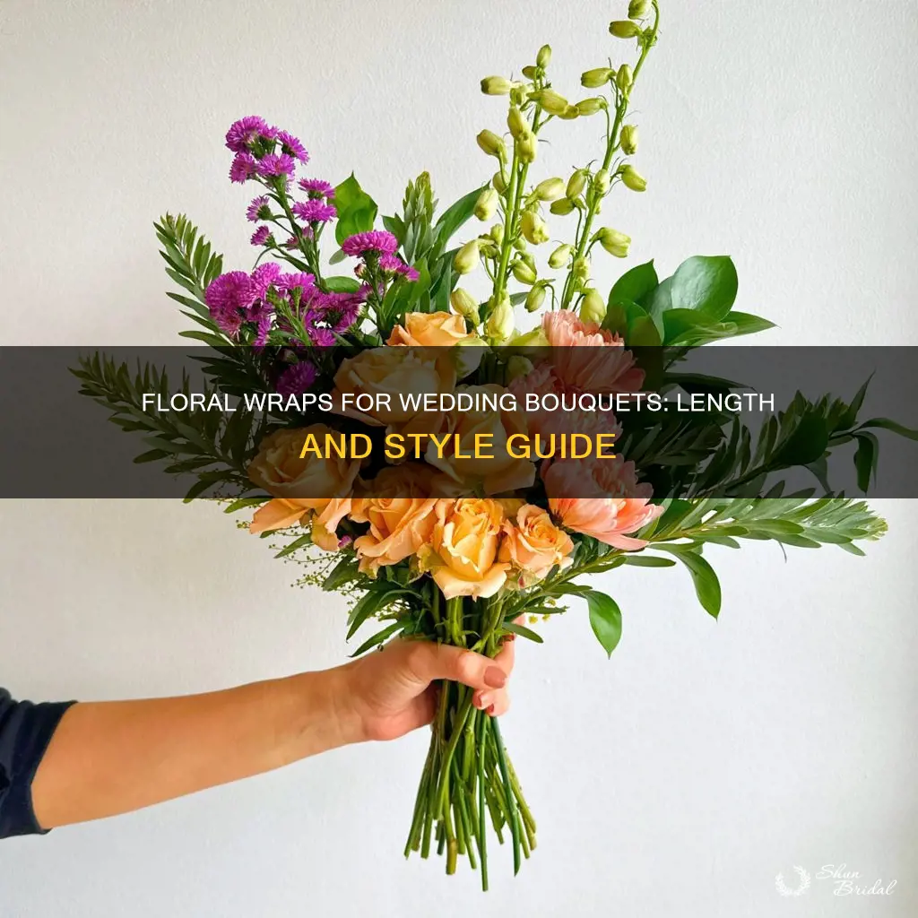 how long are floral wraps for a wedding bouquet