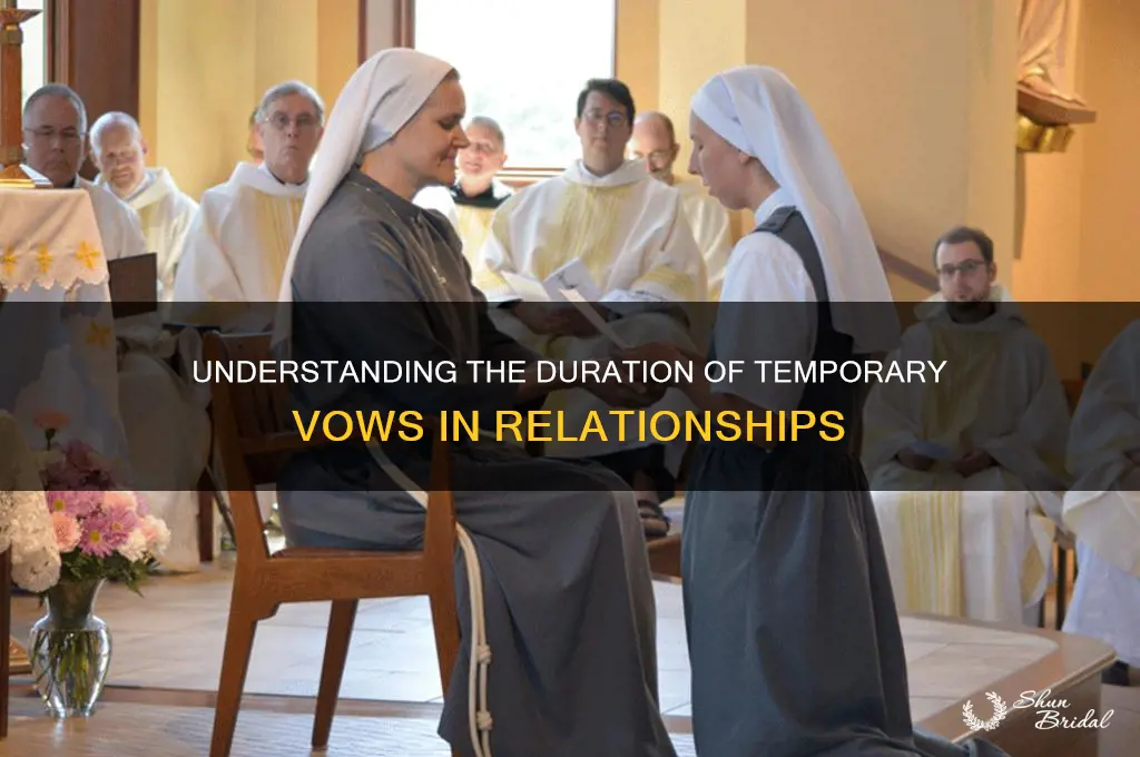 how long are temporary vows