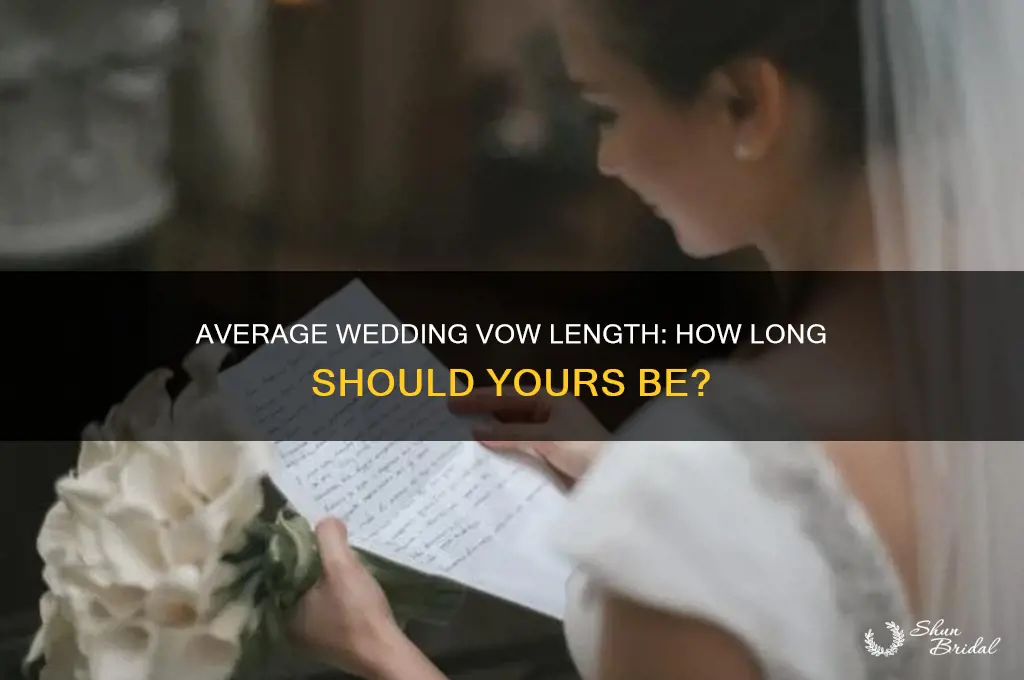 how long are the average vows