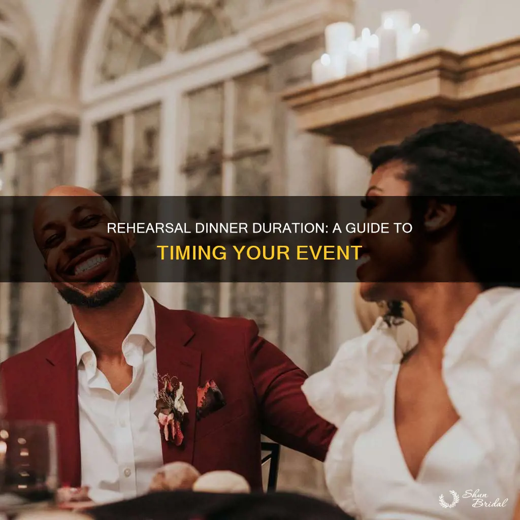 how long are wedding rehearsal dinners