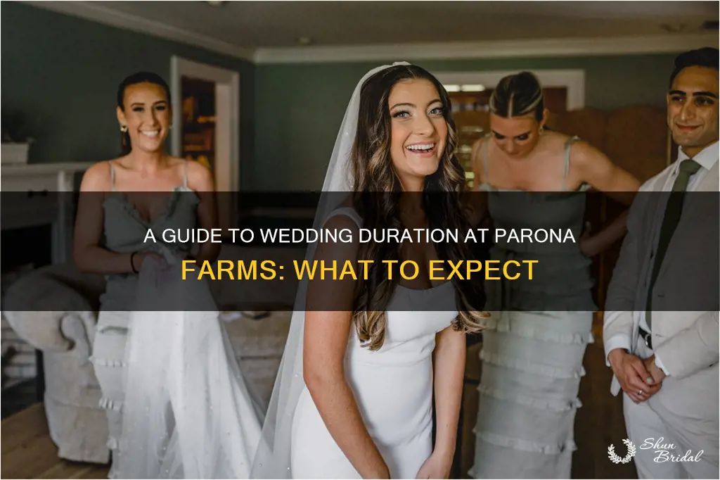 how long are weddings at parona farms