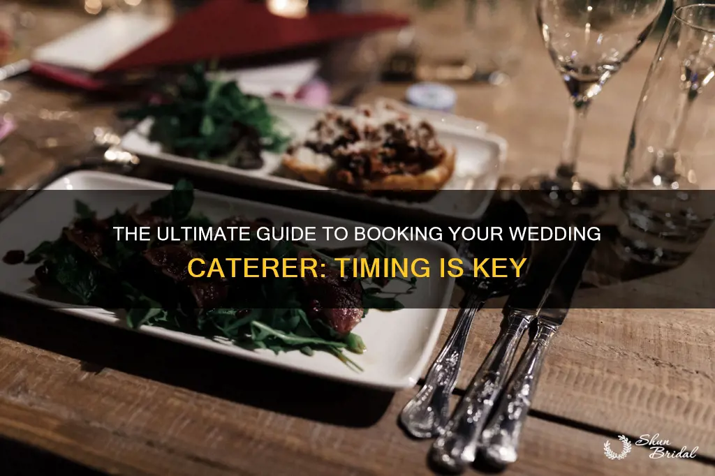 how long before the wedding do you book the caterer