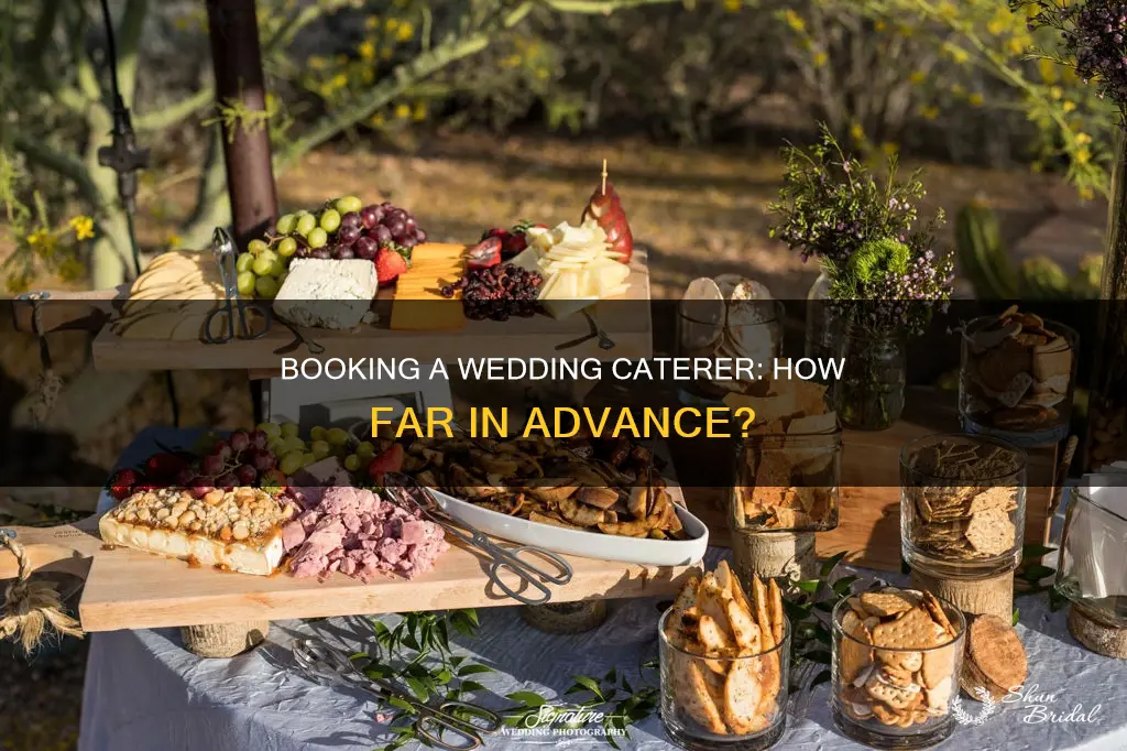 how long before the wedding do you book the caterer
